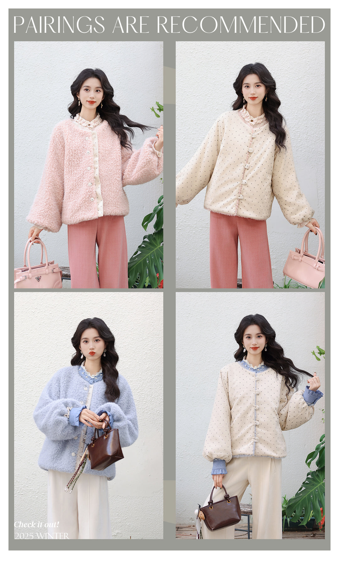 【Pale Blue Diary】Vintage Hong Kong Style Autumn Winter Casual Thick Coat YQ5269295