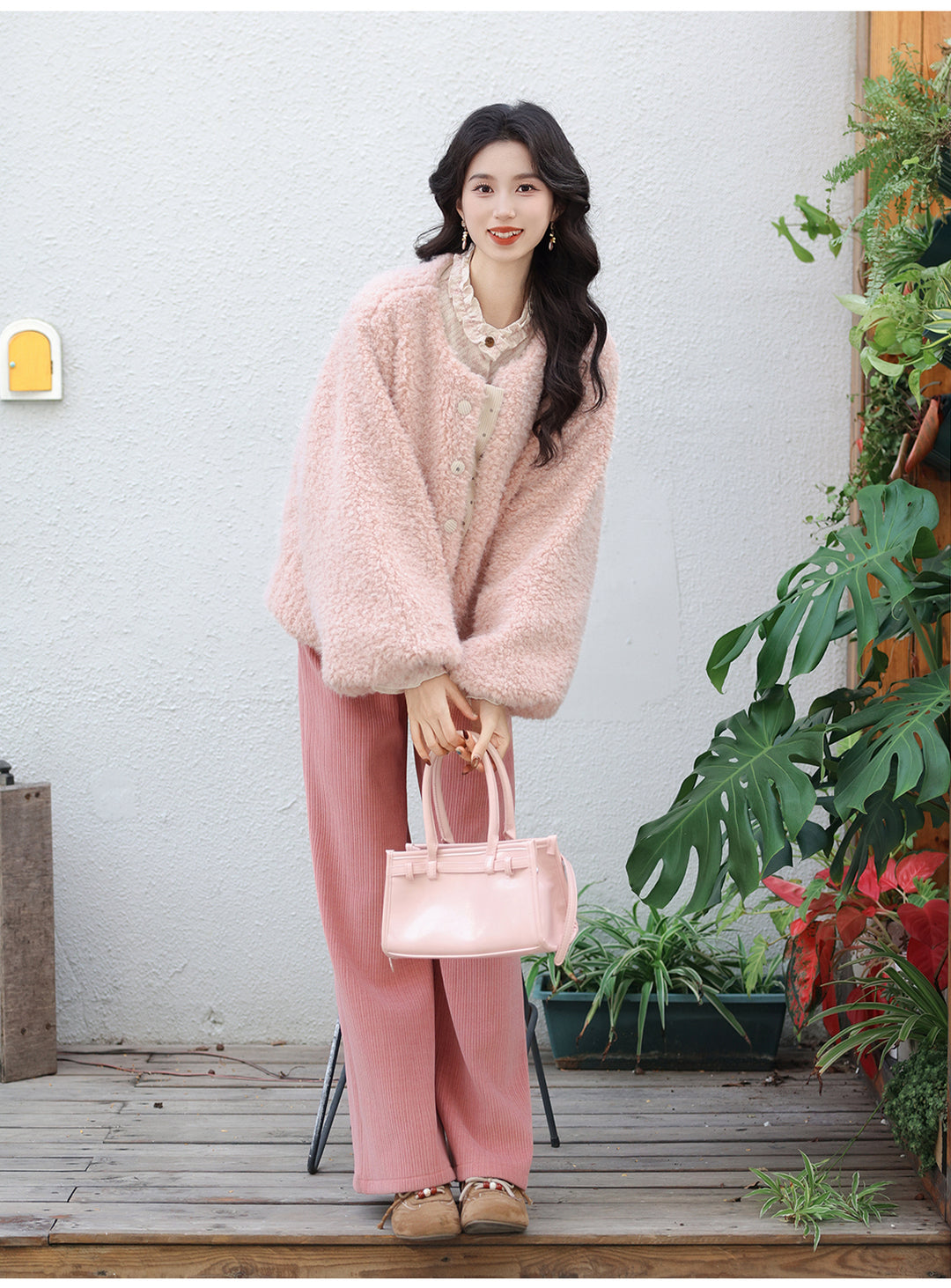 【Pale Blue Diary】Vintage Hong Kong Style Autumn Winter Casual Thick Coat YQ5269295