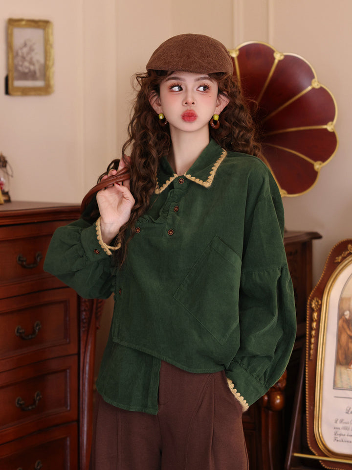 【Traveler in the Woods】Corduroy Shirt, Women&