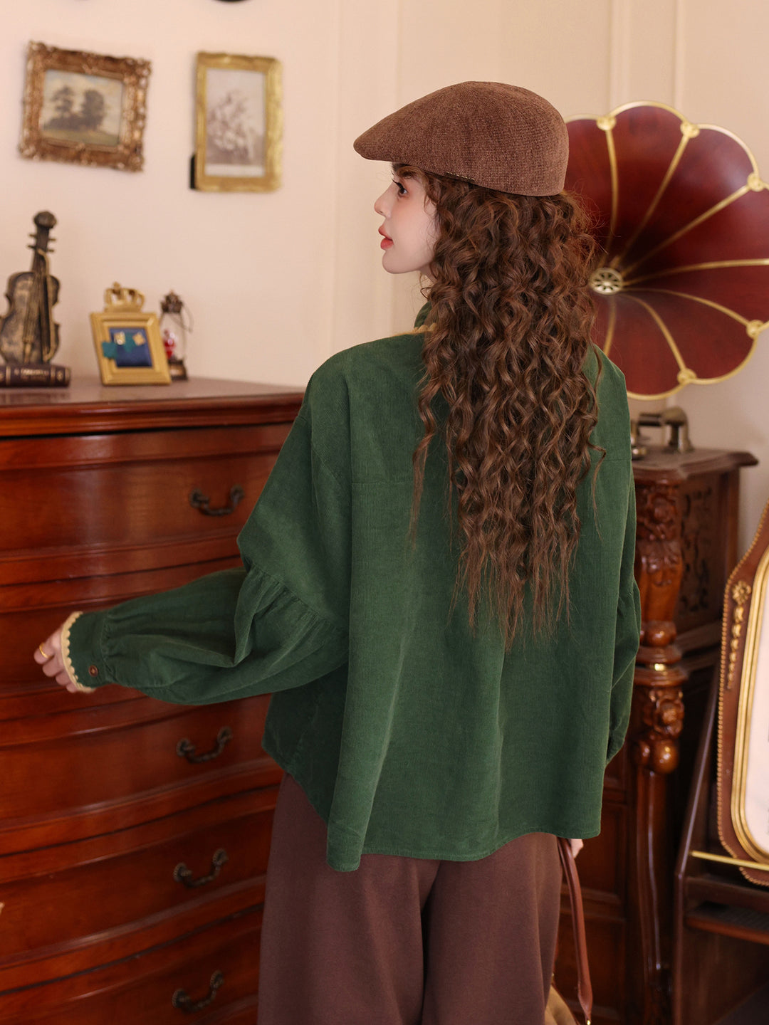 【Traveler in the Woods】Corduroy Shirt, Women&