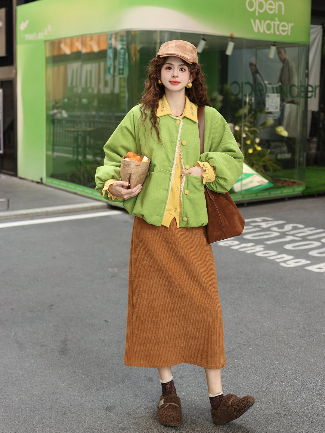 【Misty Hollow】Reversible Fleece Coat, Women&