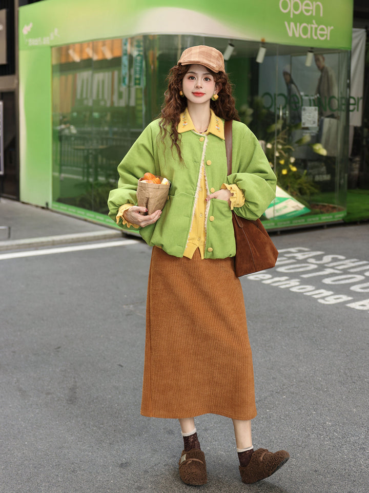【Misty Hollow】Reversible Fleece Coat, Women&